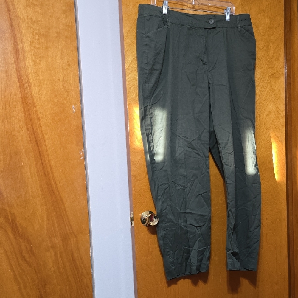 Avenue Green Chinos Relaxed Fit Cotton Blend